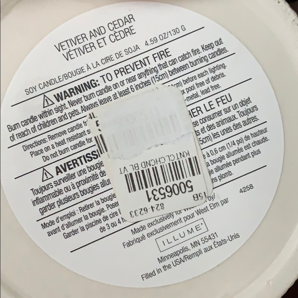NWT West Elm candle base & topper - vetiver cedar plus extra FREE base candle - Picture 4 of 6